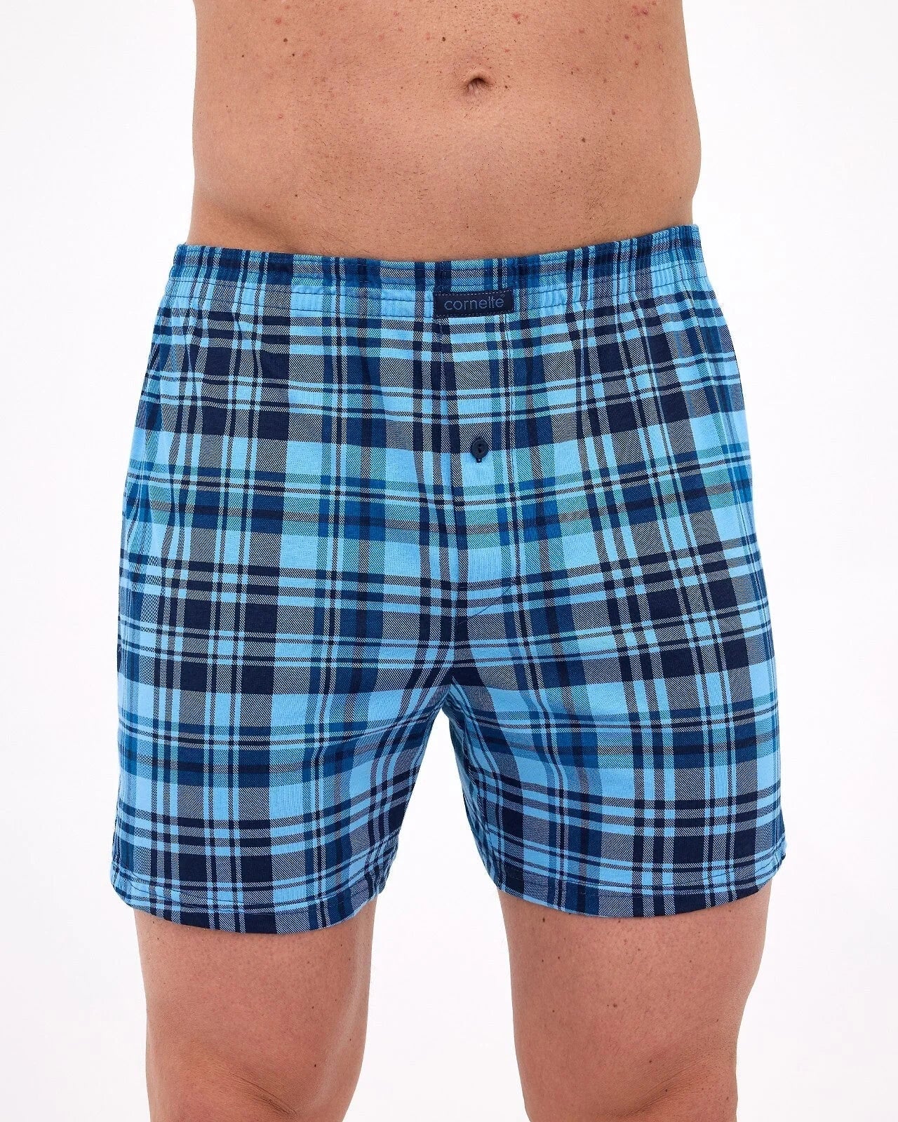 Boxer uomo morbido con bottoni in cotone elasticizzato