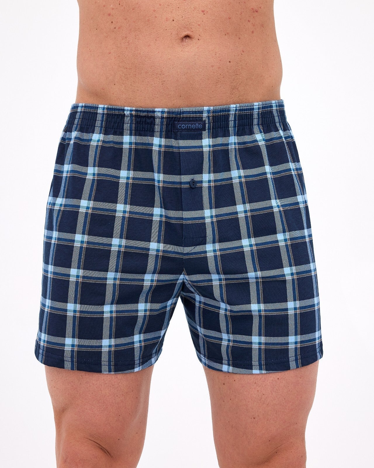 Boxer uomo morbido con bottoni in cotone elasticizzato