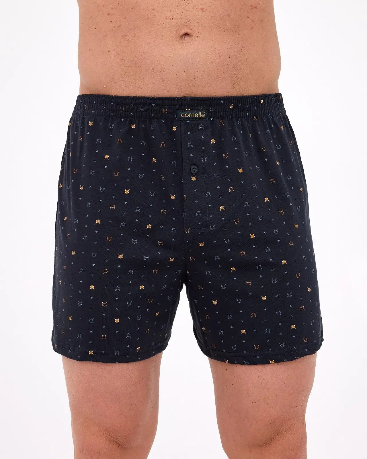 Boxer uomo morbido con bottoni in cotone elasticizzato