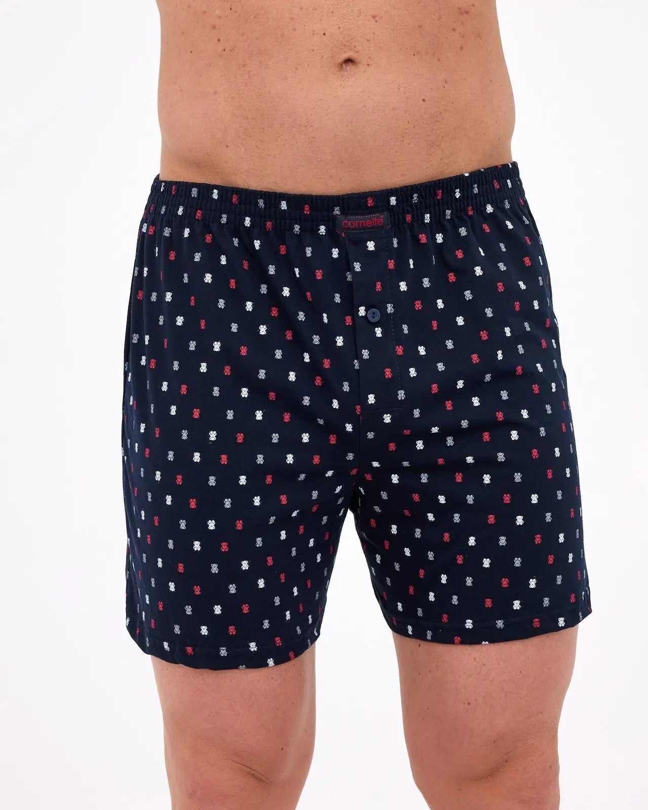 Boxer uomo morbido con bottoni in cotone elasticizzato