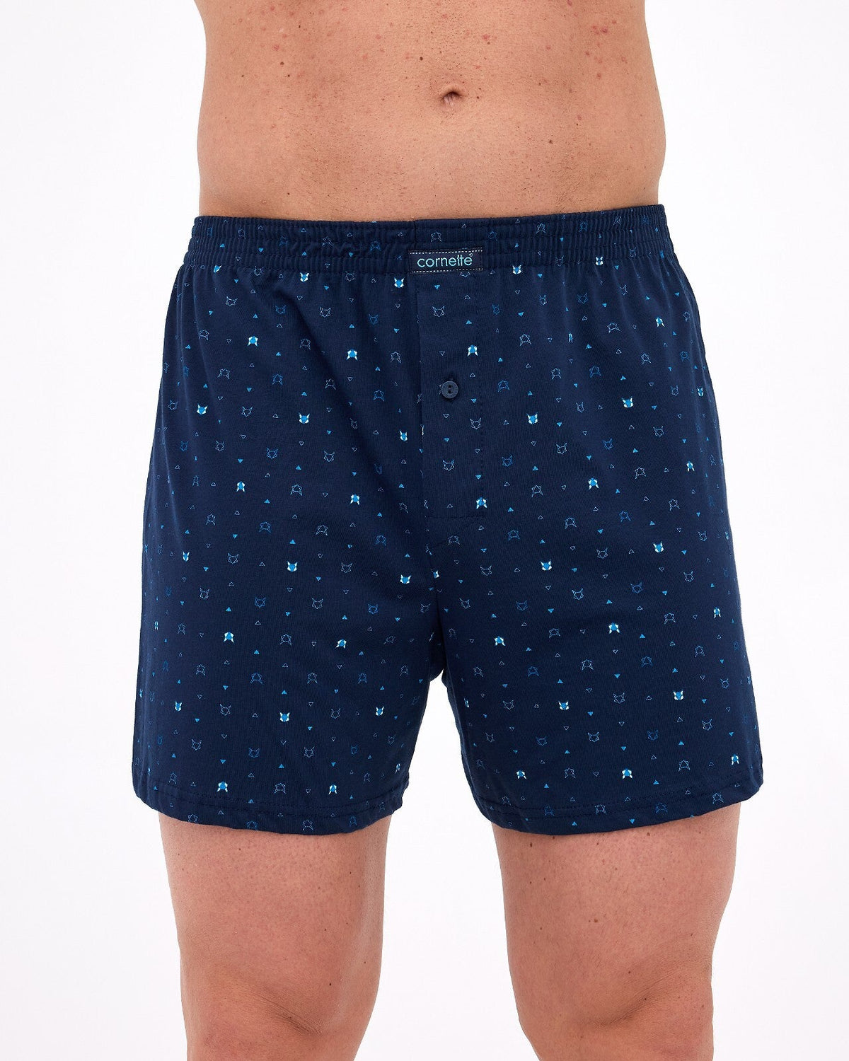 Boxer uomo morbido con bottoni in cotone elasticizzato
