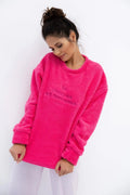 Brooklyn | calda felpa donna in tessuto soft con scritta