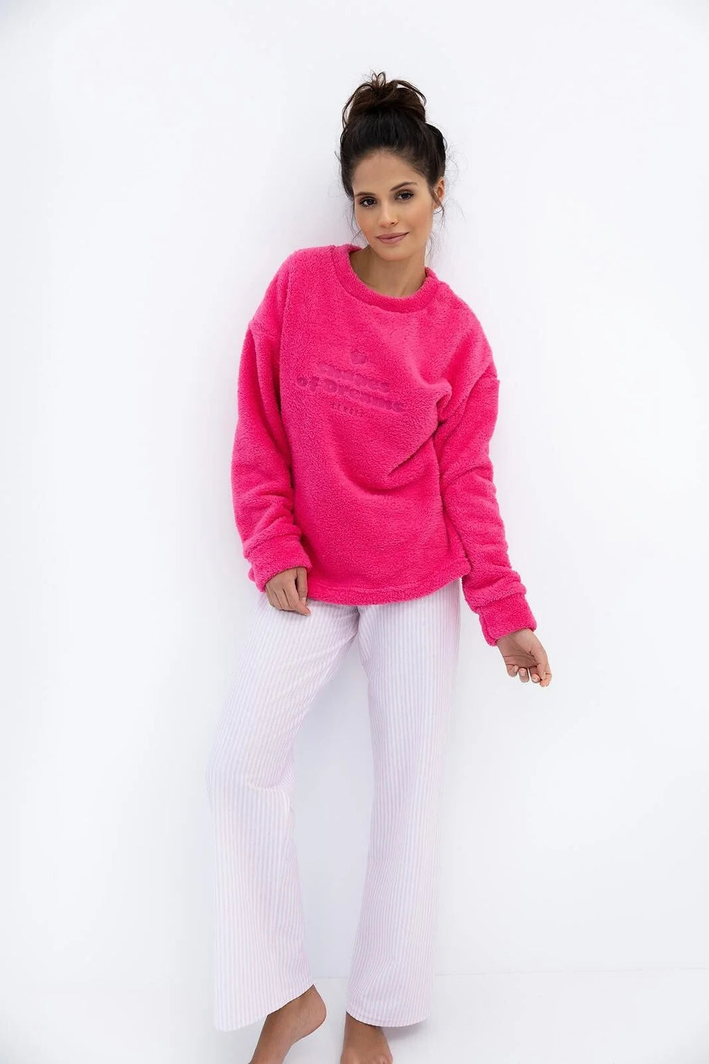 Brooklyn | calda felpa donna in tessuto soft con scritta
