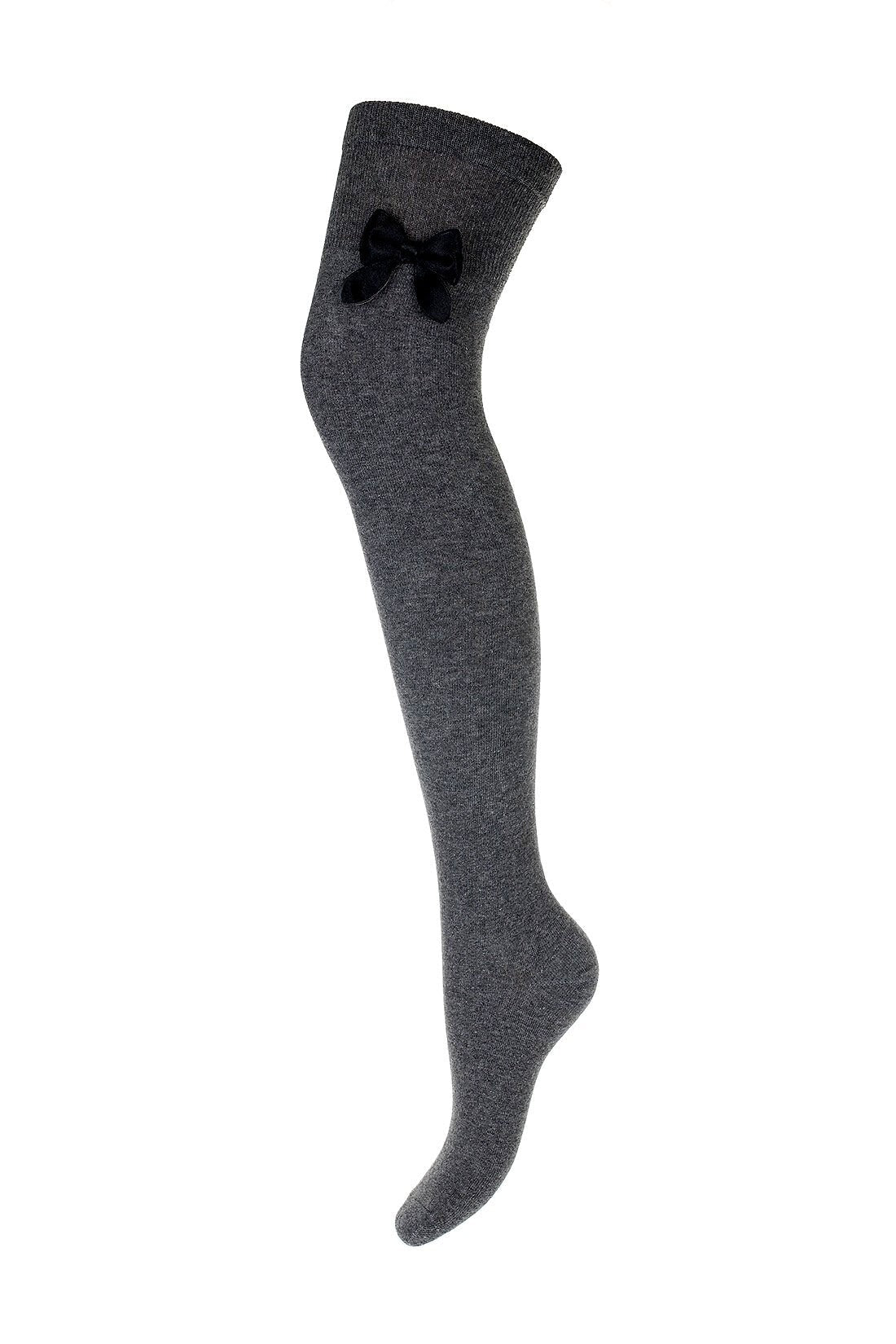 Calza parigina in cotone elasticizzato con fiocchetto