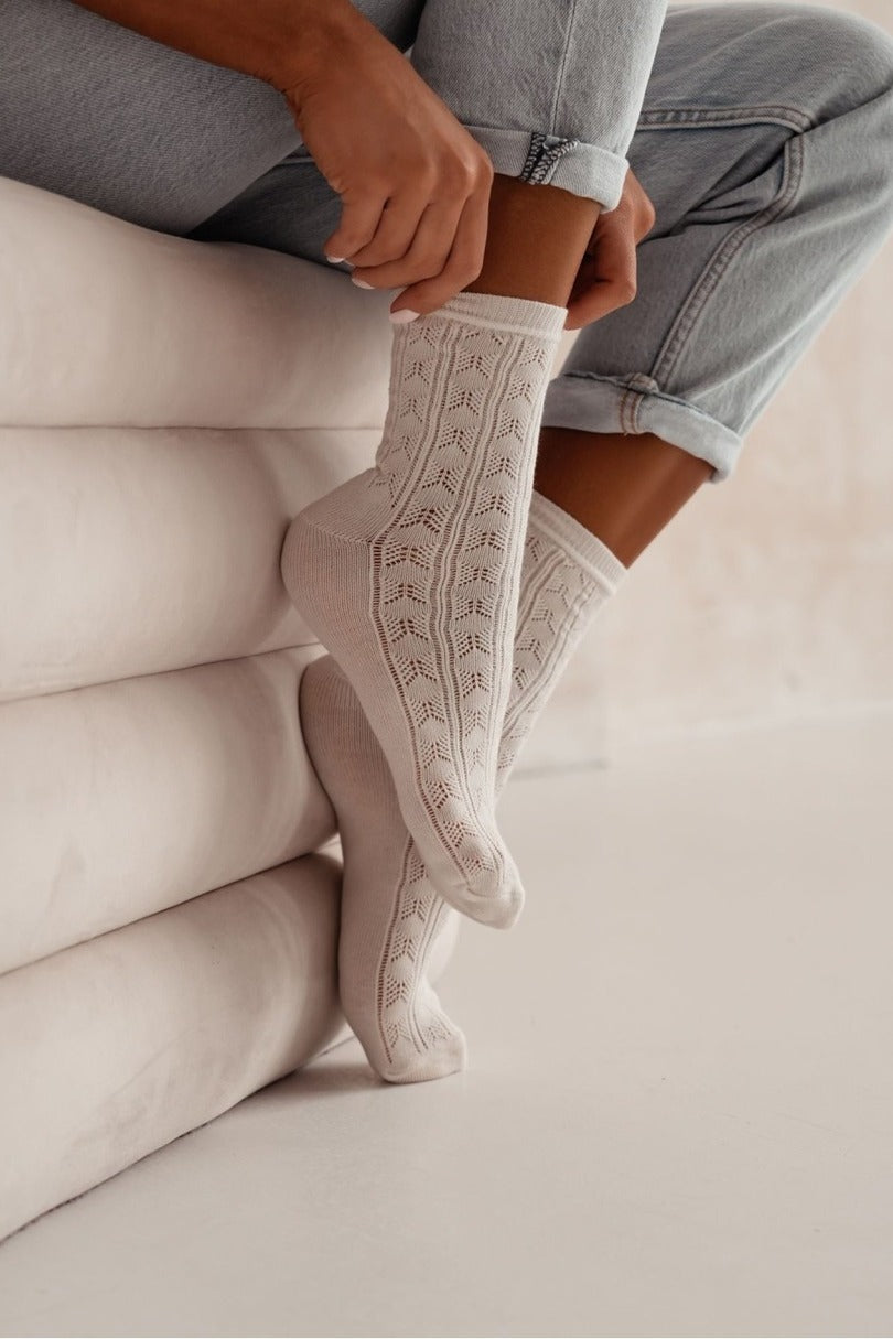 Calze corte da donna traforate in cotone 0989.007