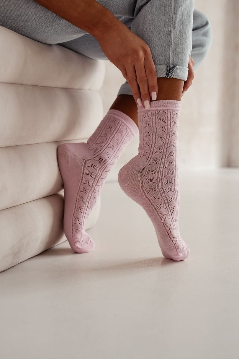 Calze corte da donna traforate in cotone 0989.007