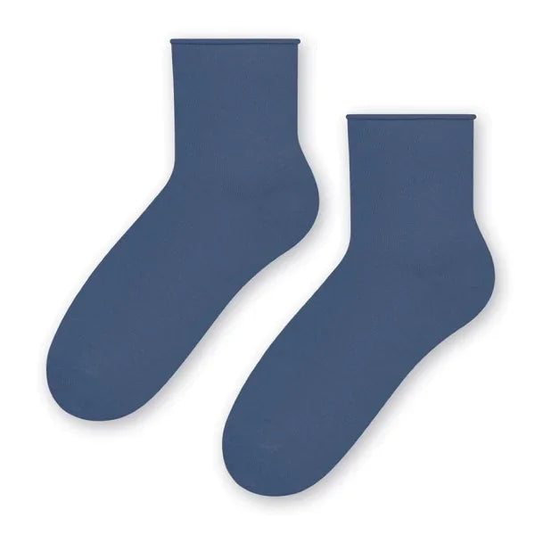 Calze corte donna con risvolto senza elastico - 115
