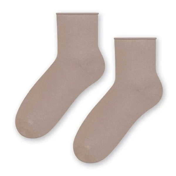 Calze corte donna con risvolto senza elastico - 115
