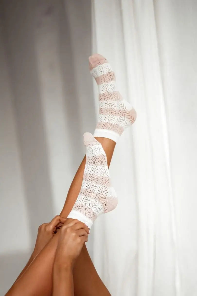 Calze corte da donna traforate in cotone - 0989.003