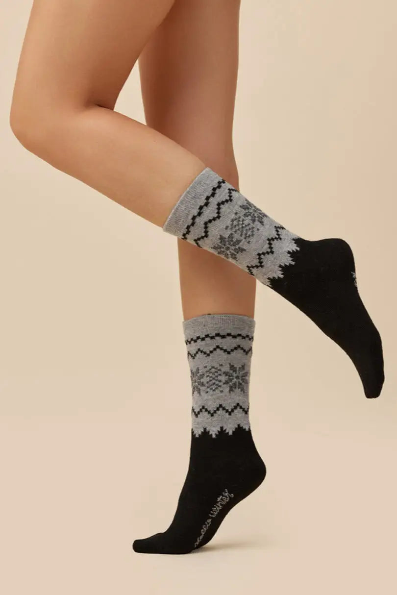 Calze corte in misto lana - 070