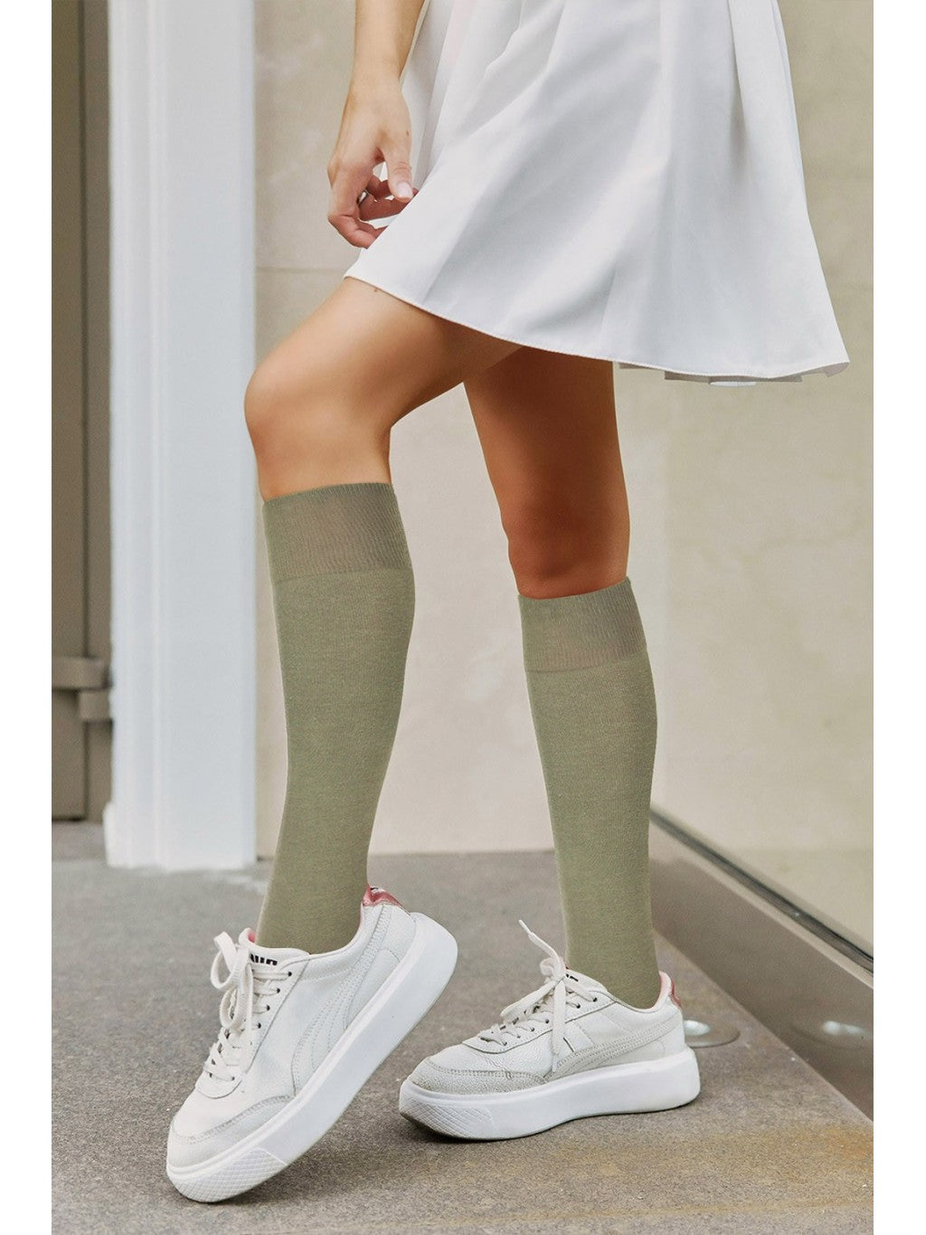 Calze gambaletto da donna in cotone elasticizzato | 0248.001