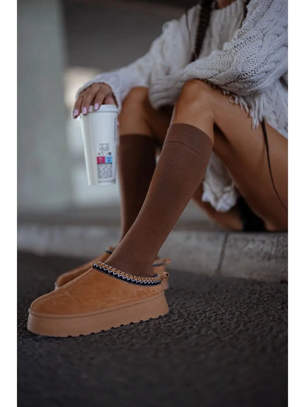 Calze gambaletto da donna in cotone elasticizzato | 0248.001