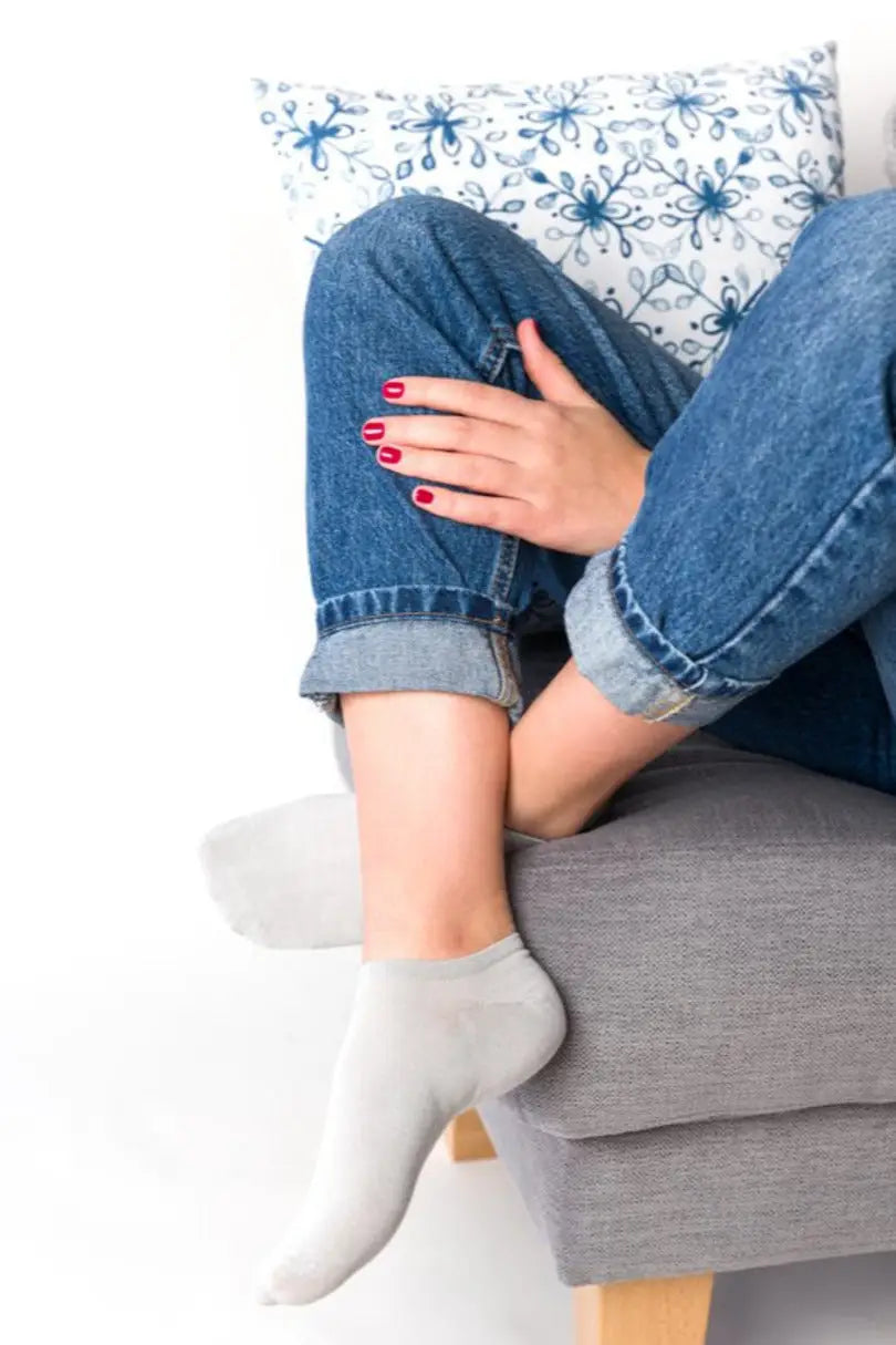 Calze girocaviglia da donna in coton elasticizzato - 007