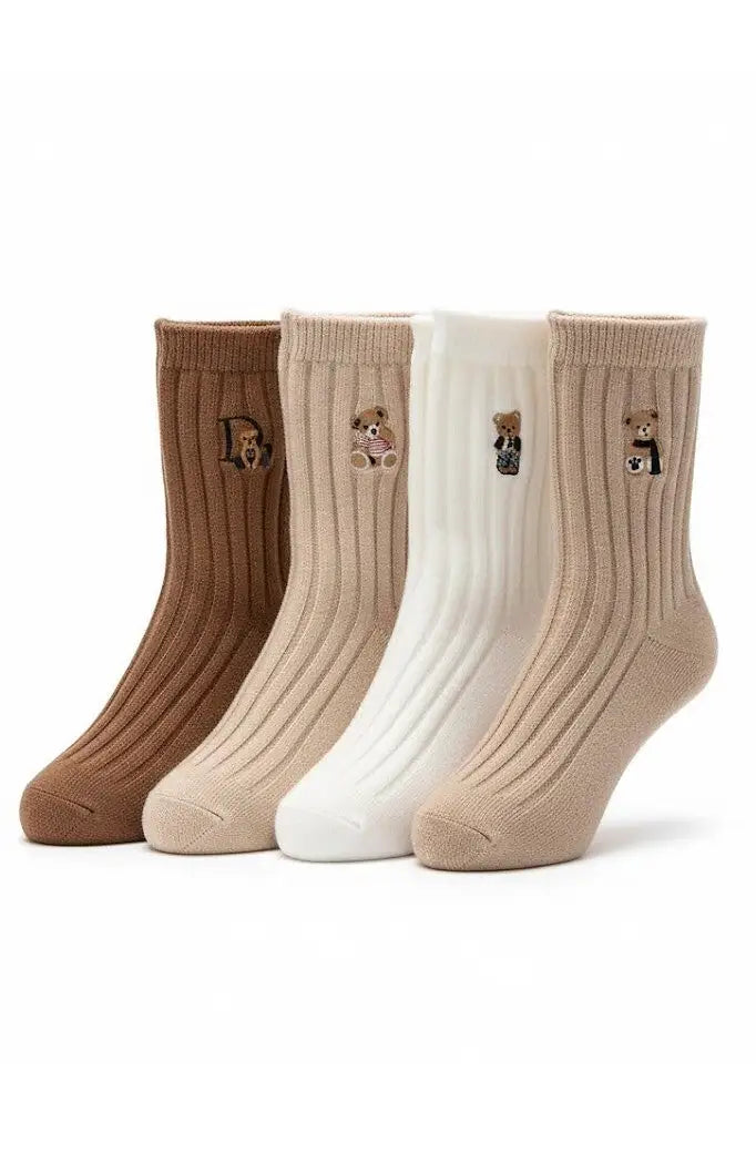 Calze lunghe donna in puro cashmere (95% ) | orsetto