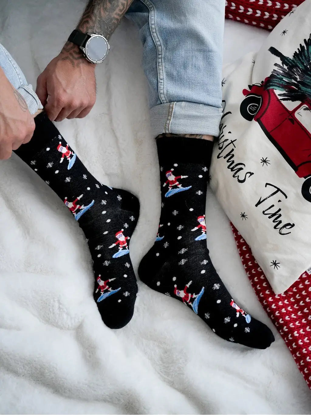 Calze uomo colorate natalizie | 1290-032