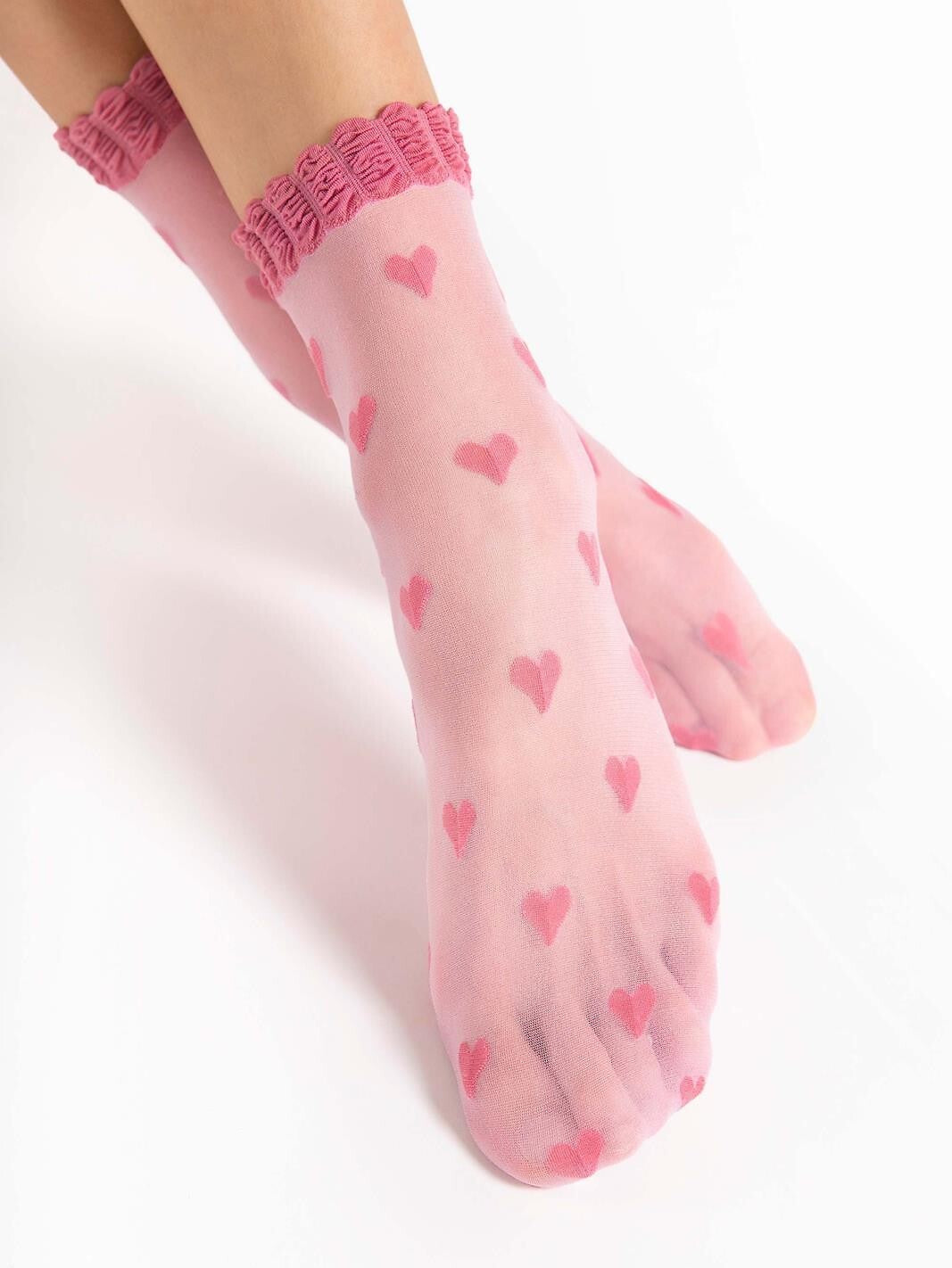 Calzini da donna velati con cuori - kokoro - 20 den