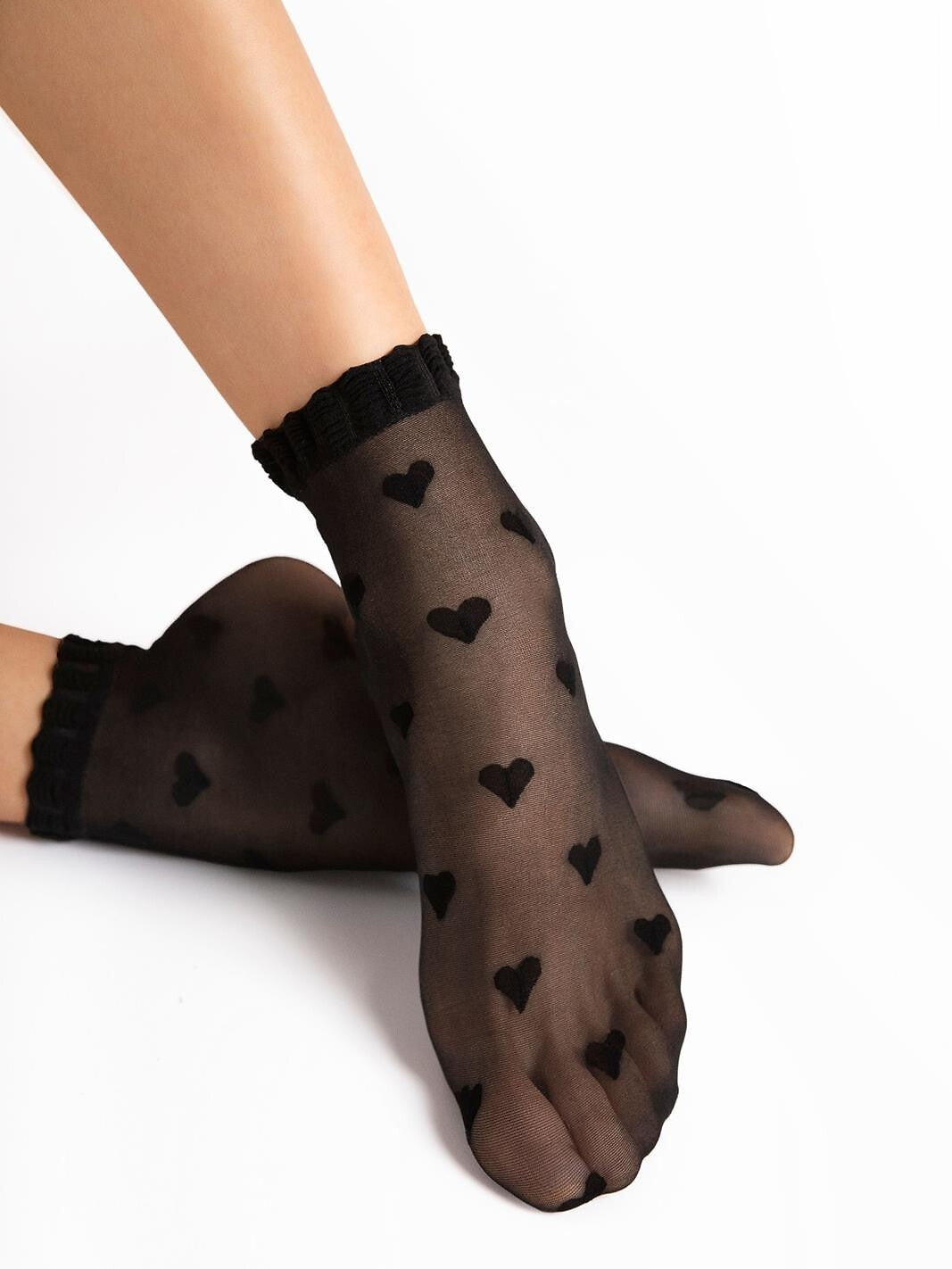 Calzini da donna velati con cuori - kokoro - 20 den