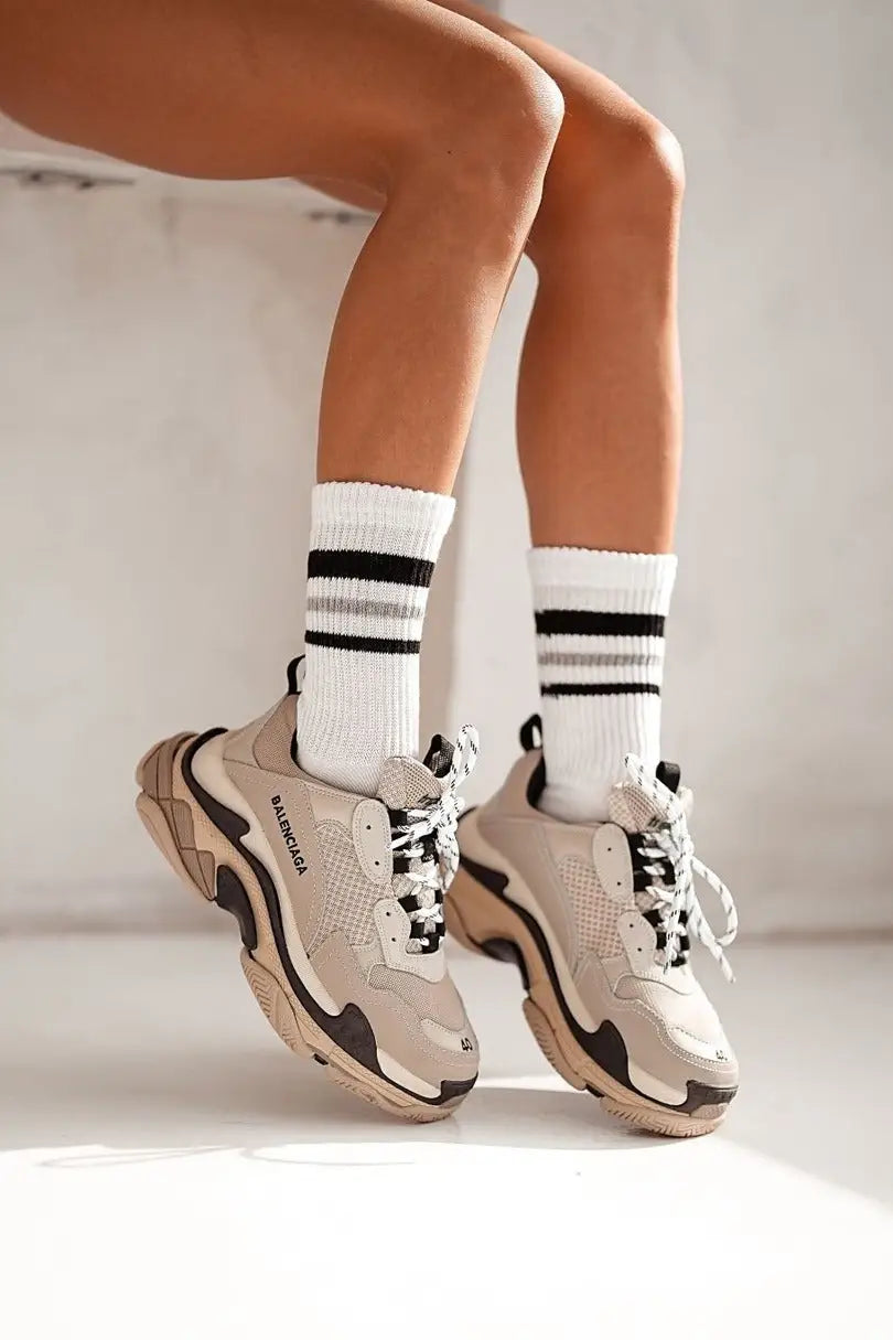 Calzini da donna a coste in cotone - 1436.001