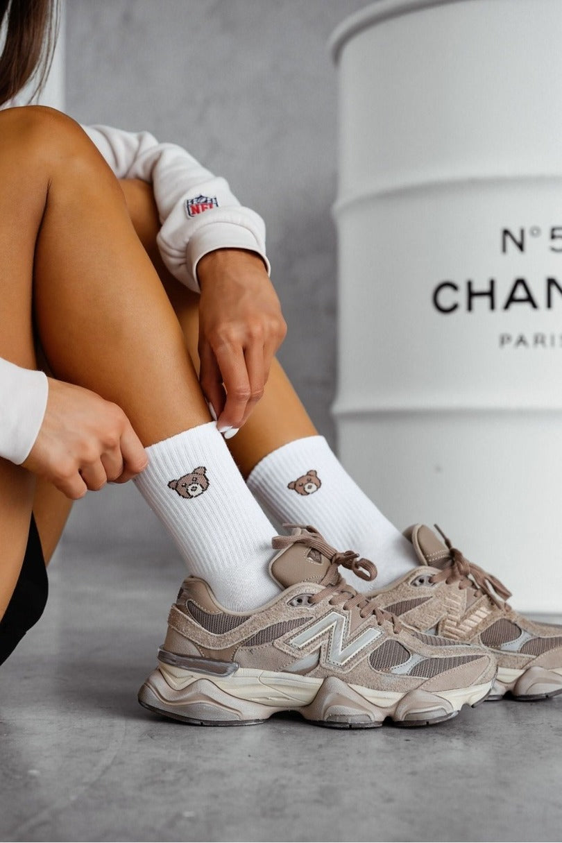 Calzini da donna in cotone con simpatica fantasia orsetto