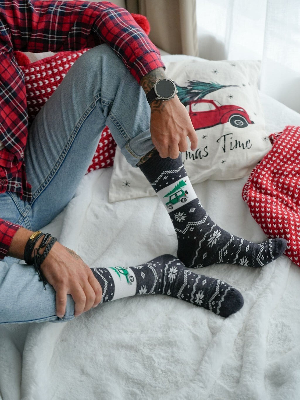 Calzini uomo colorati natalizi | 1290-030