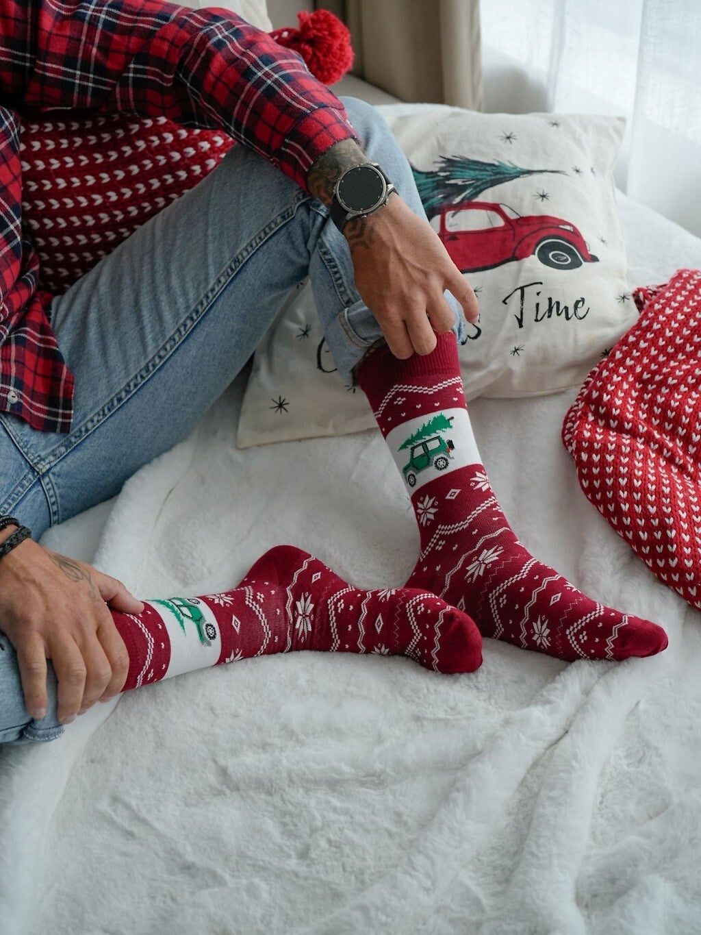 Calzini uomo colorati natalizi | 1290-030