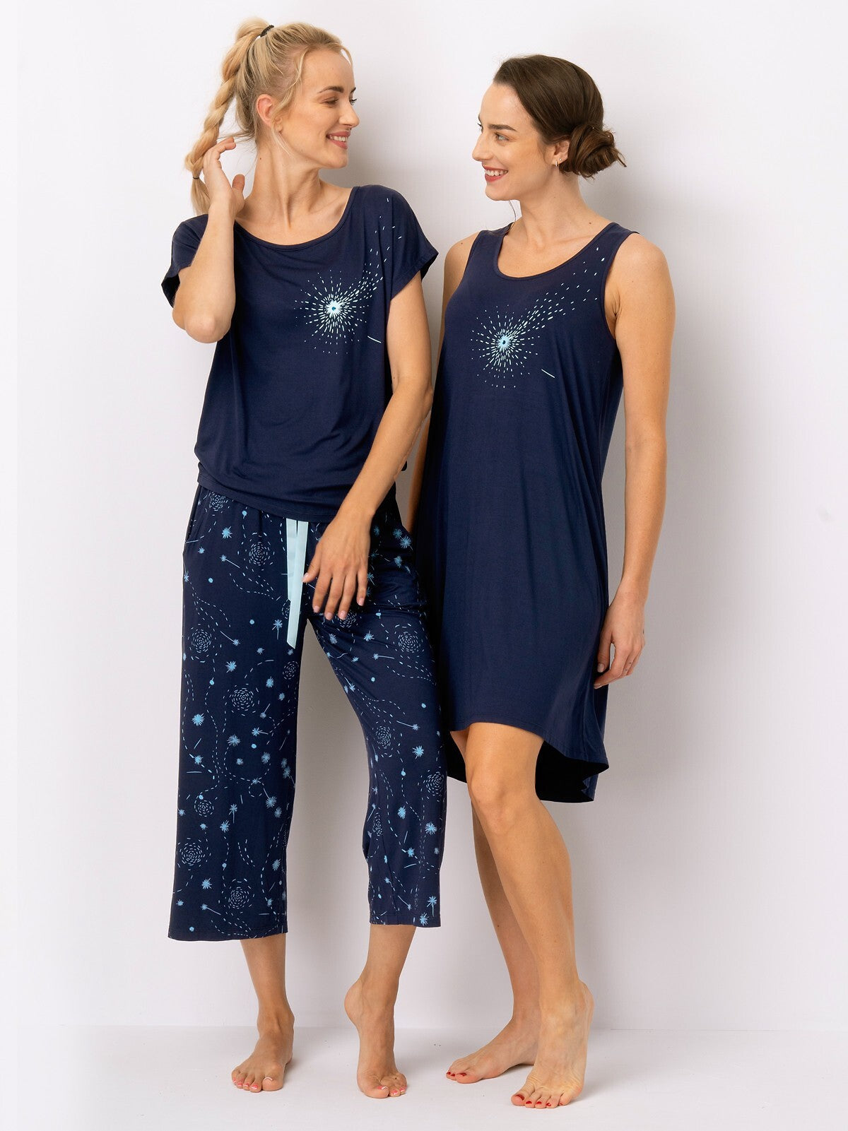 Camicia da notte da donna estiva in viscosa - lnd 764