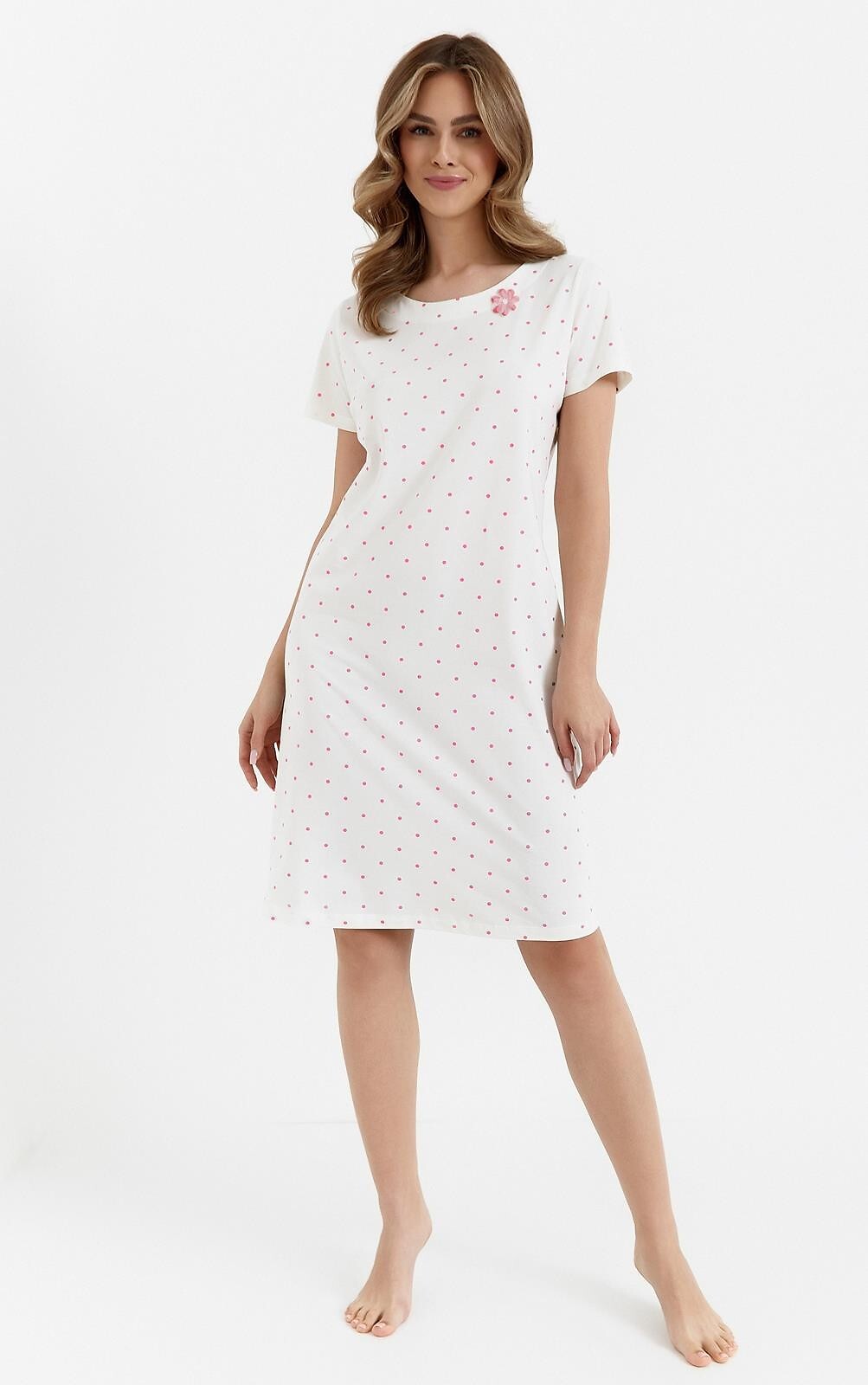 Camicia da notte da donna in cotone elasticizzato 447
