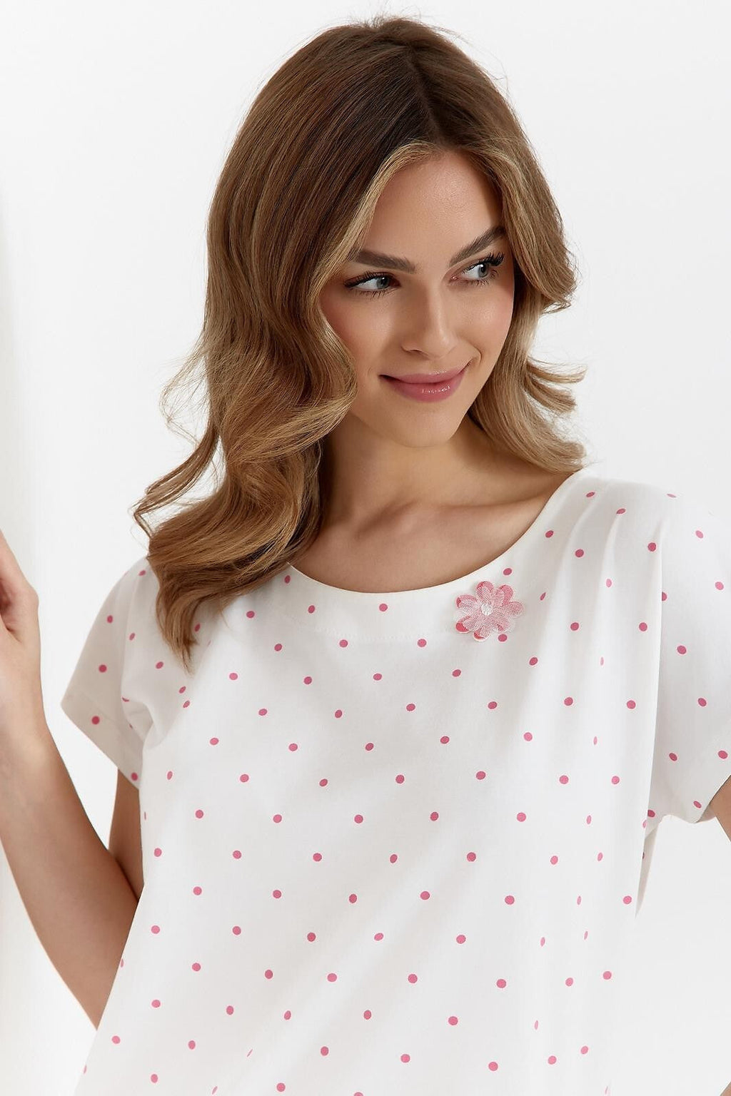 Camicia da notte da donna in cotone elasticizzato 447