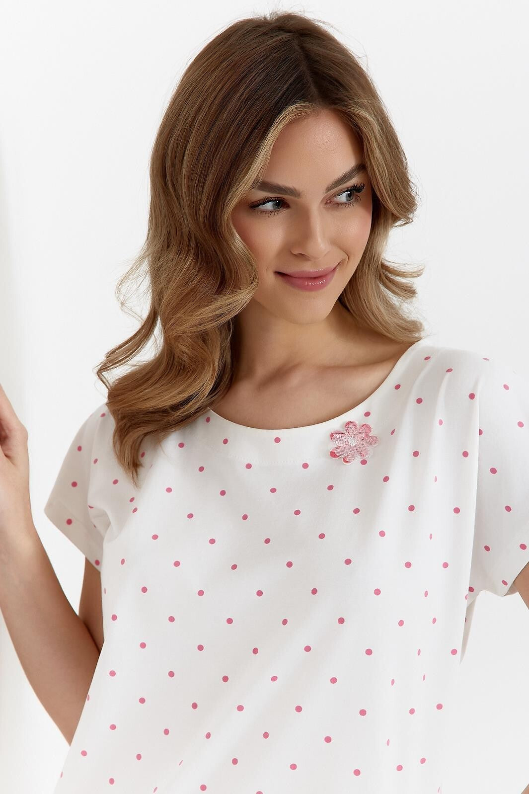 Camicia da notte da donna in cotone elasticizzato 447