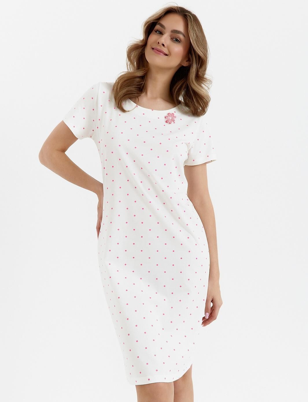 Camicia da notte da donna in cotone elasticizzato 447