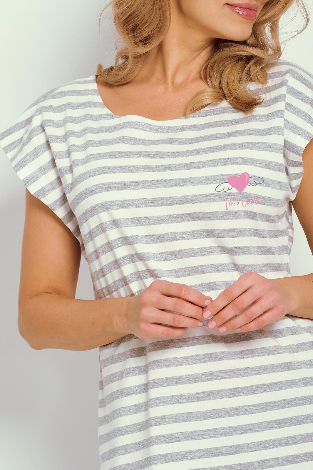 Camicia da notte da donna in cotone elasticizzato harper