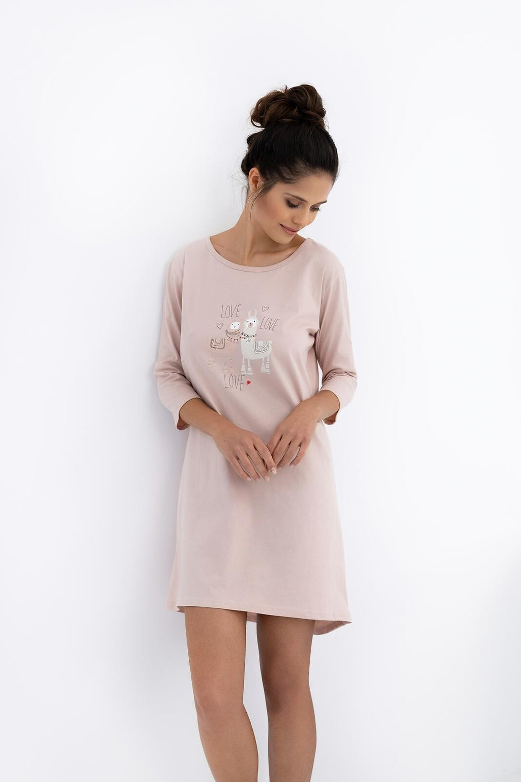 Camicia da notte donna in cotone lama