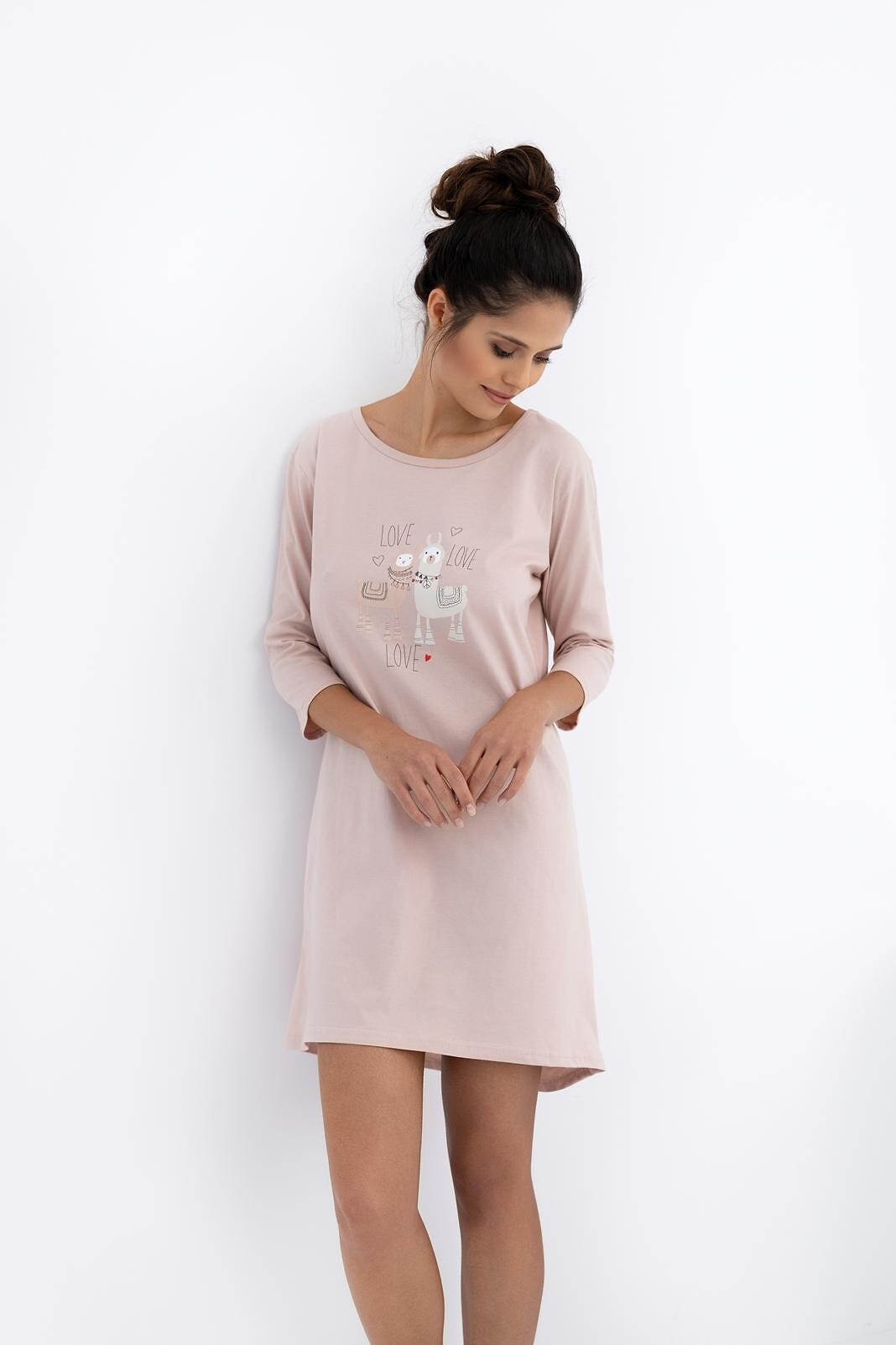 Camicia da notte donna in cotone lama