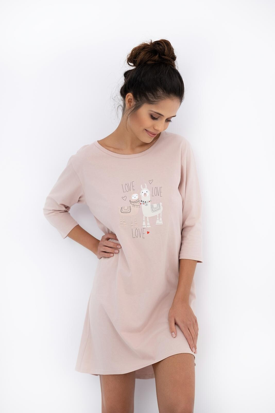 Camicia da notte donna in cotone lama