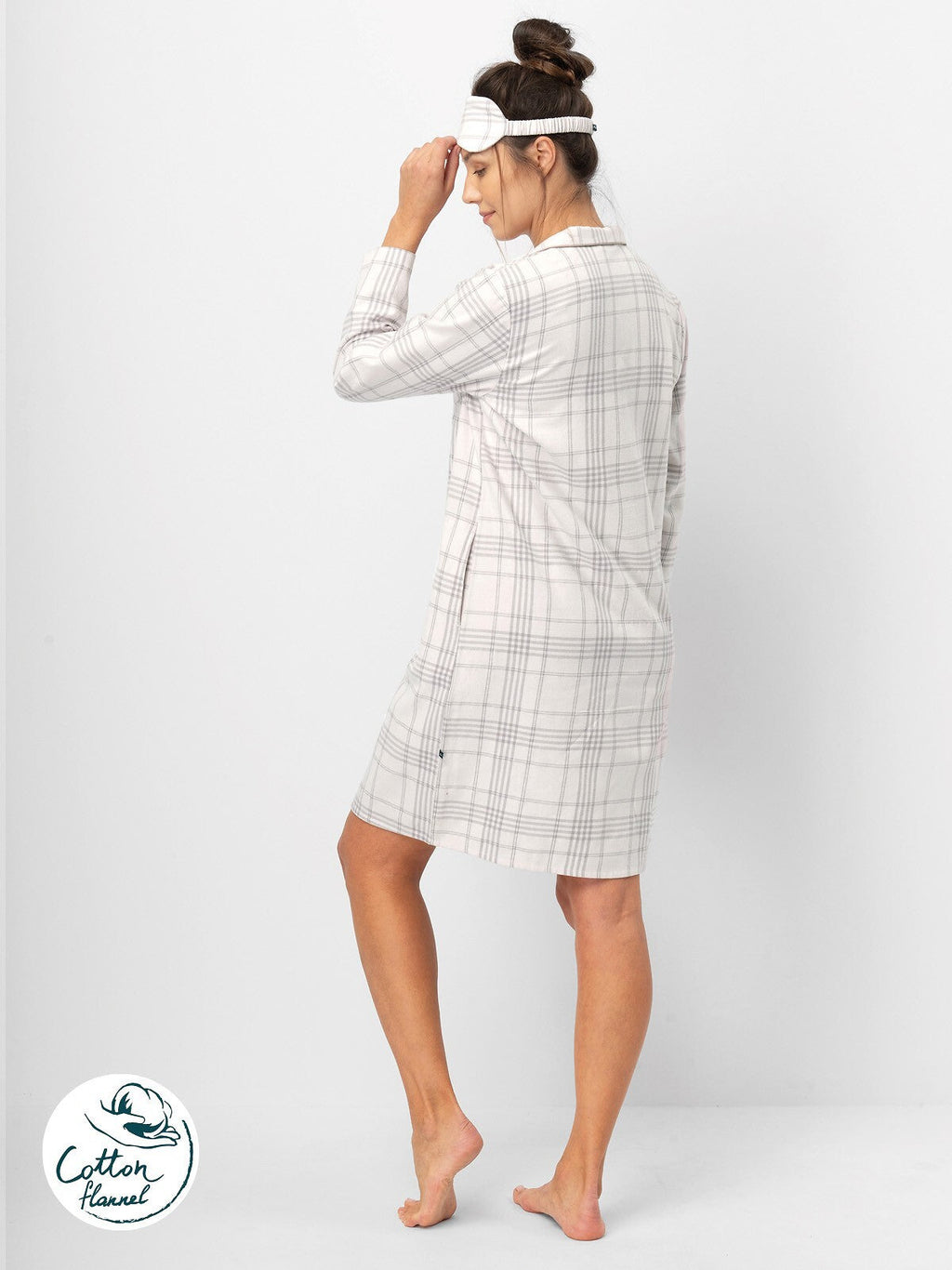 Camicia da notte da donna in flanella di alta qualità | lnd