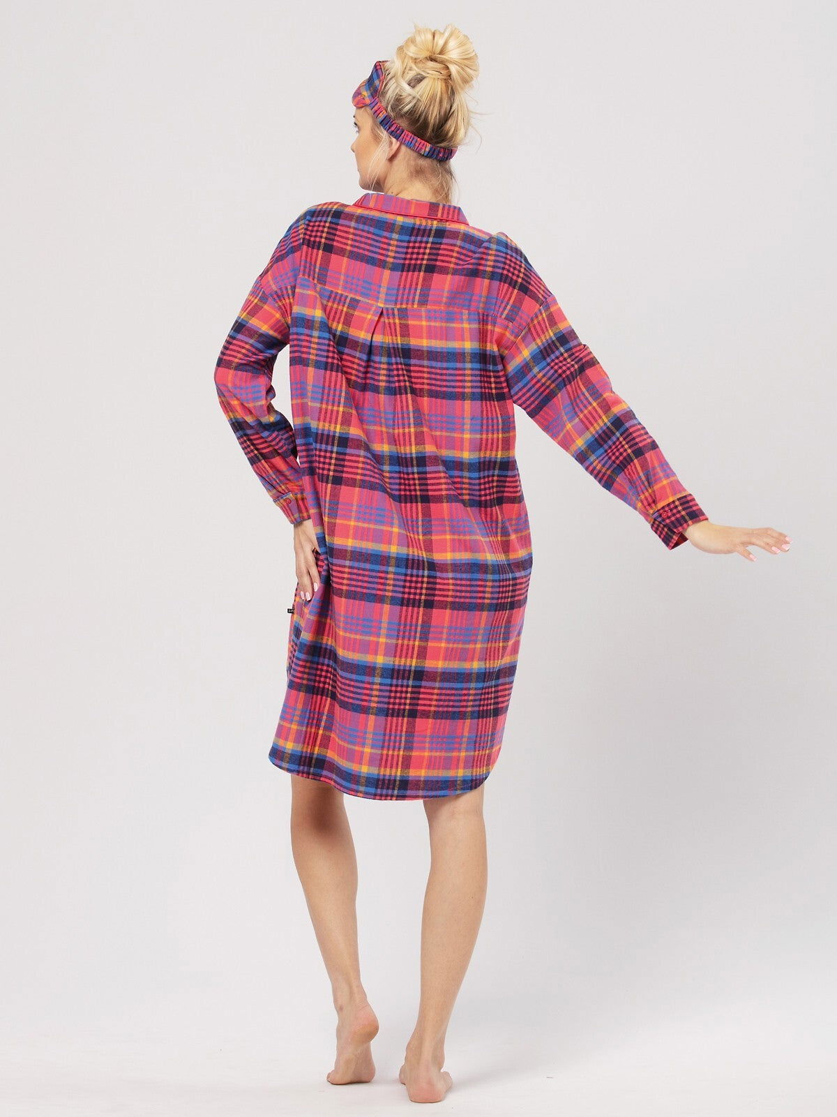 Camicia da notte da donna in flanella di cotone - strawberry