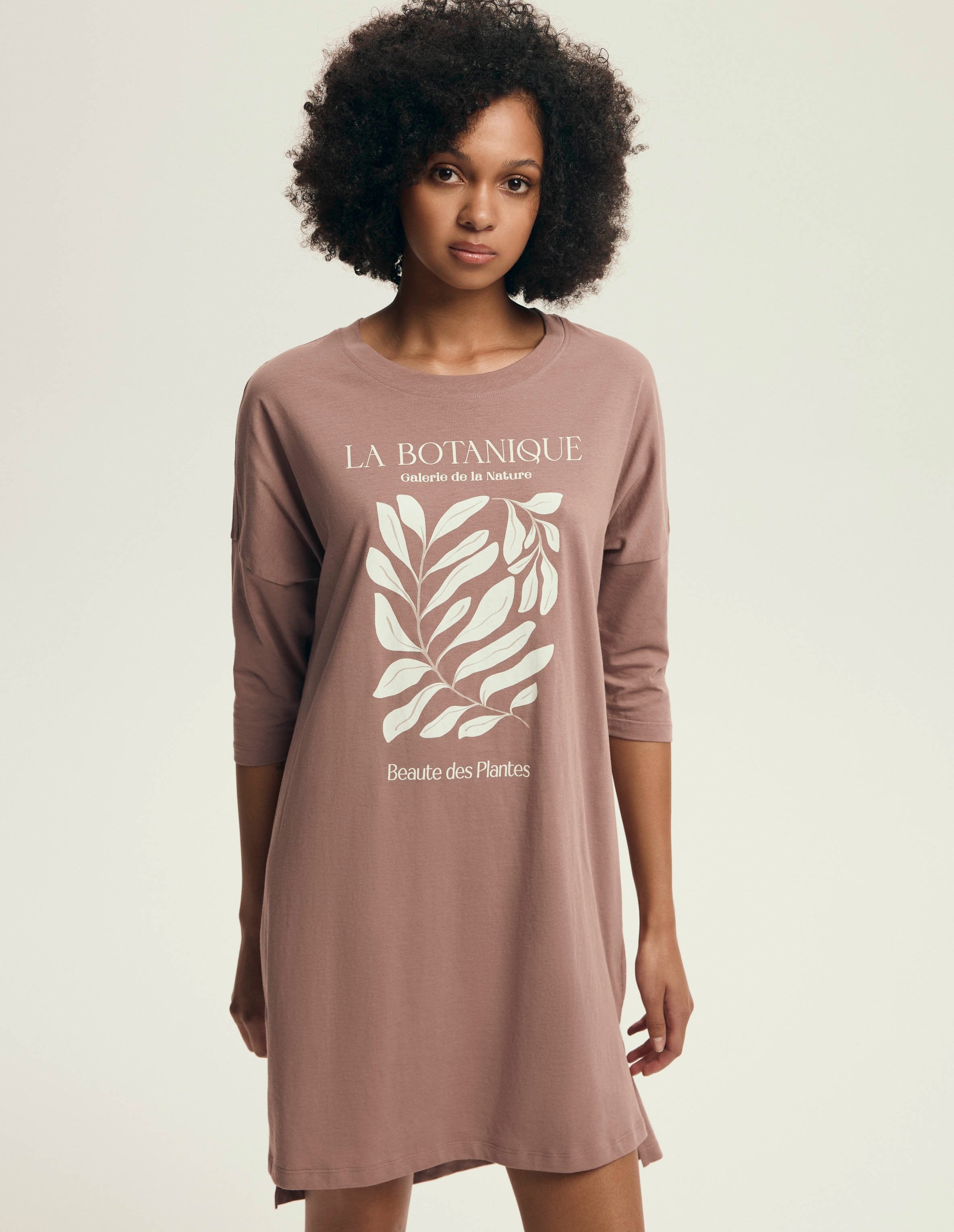 Camicia da notte da donna in morbido cotone naturale