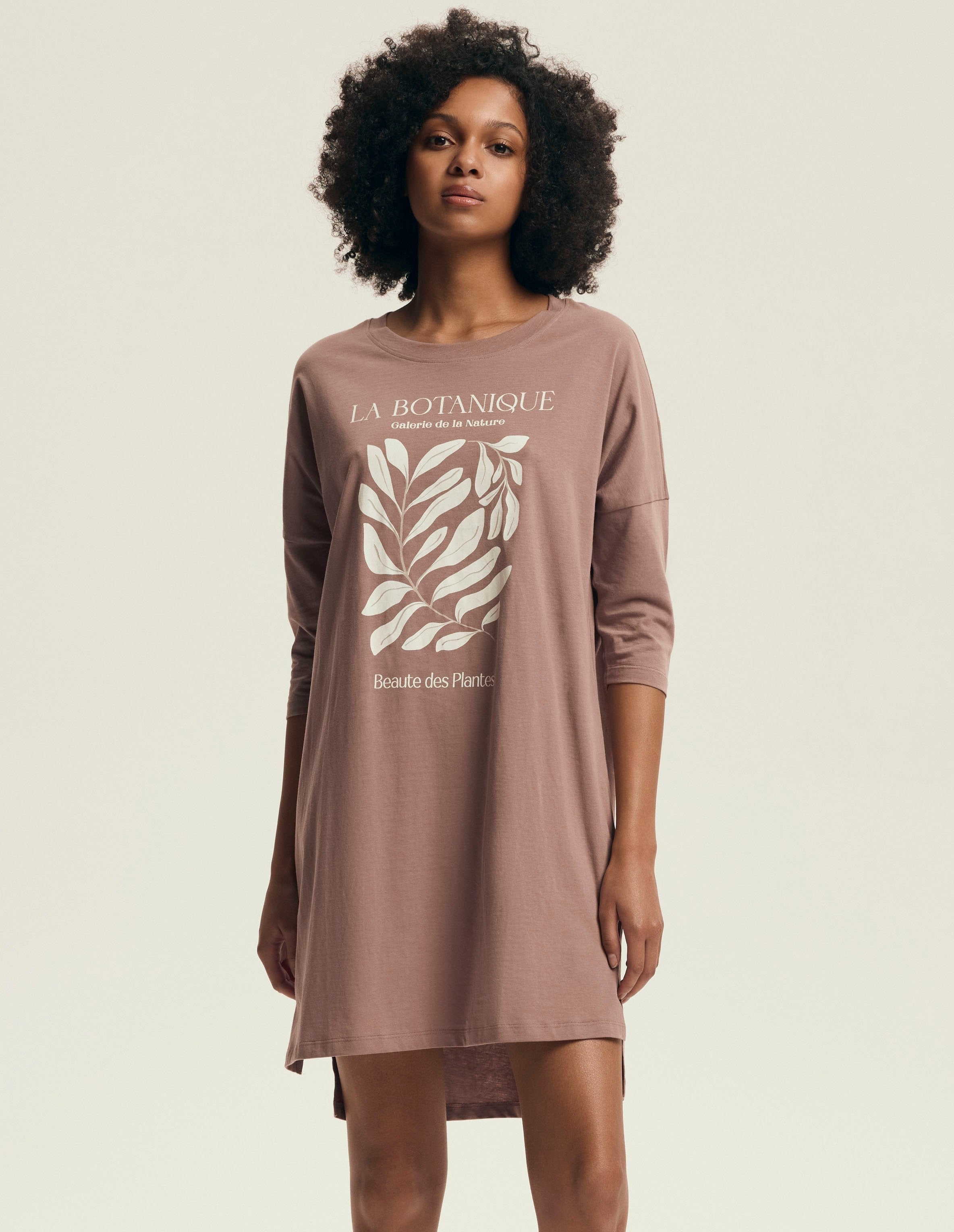 Camicia da notte da donna in morbido cotone naturale