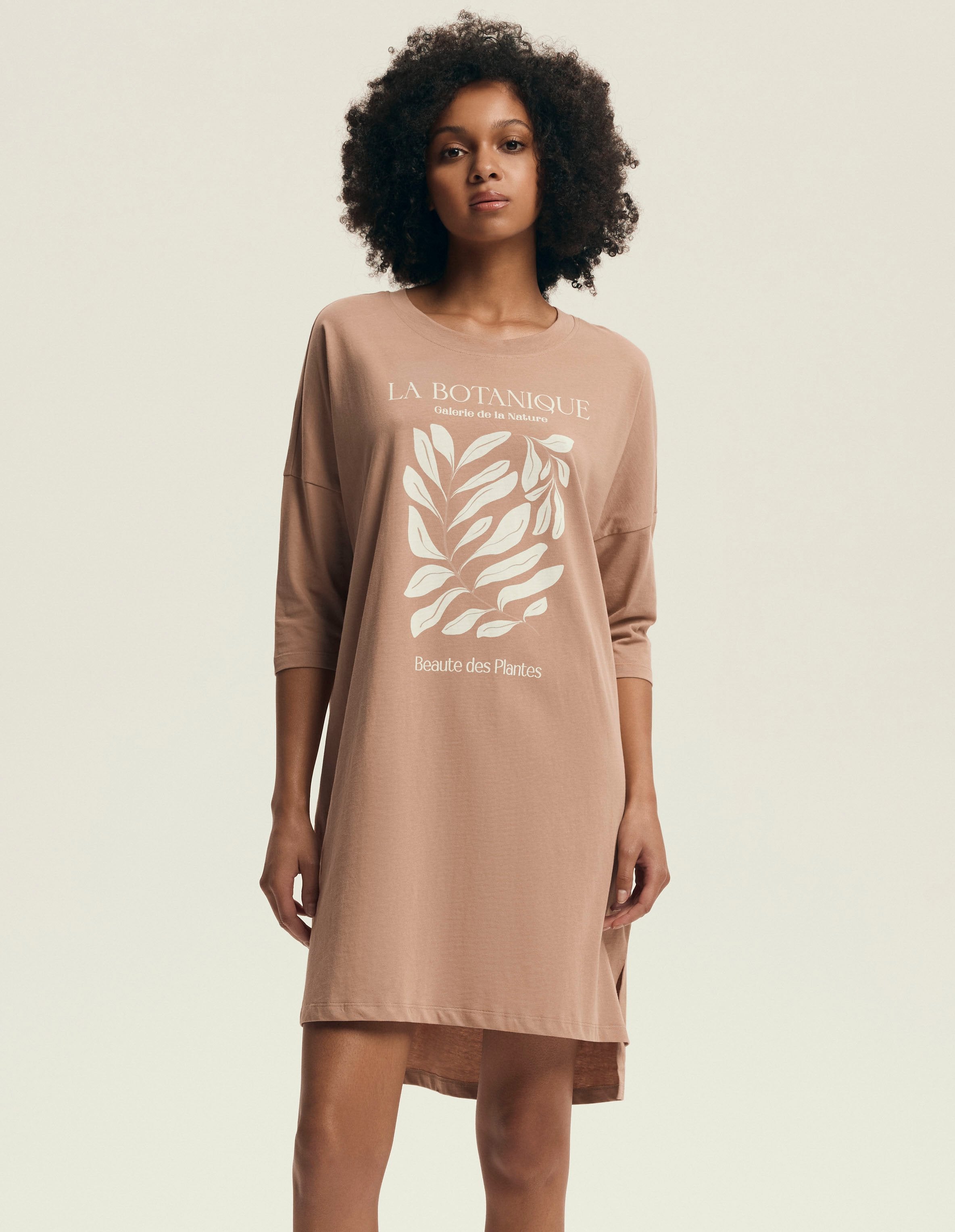 Camicia da notte da donna in morbido cotone naturale