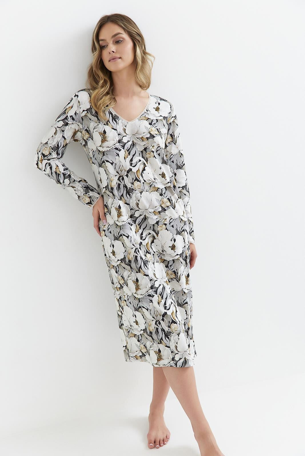 Camicia da notte da donna in puro cotone palace taglie
