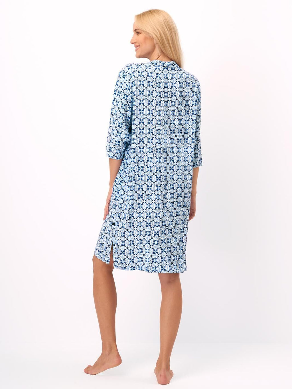 Camicia da notte da donna in viscosa aperta con bottoni