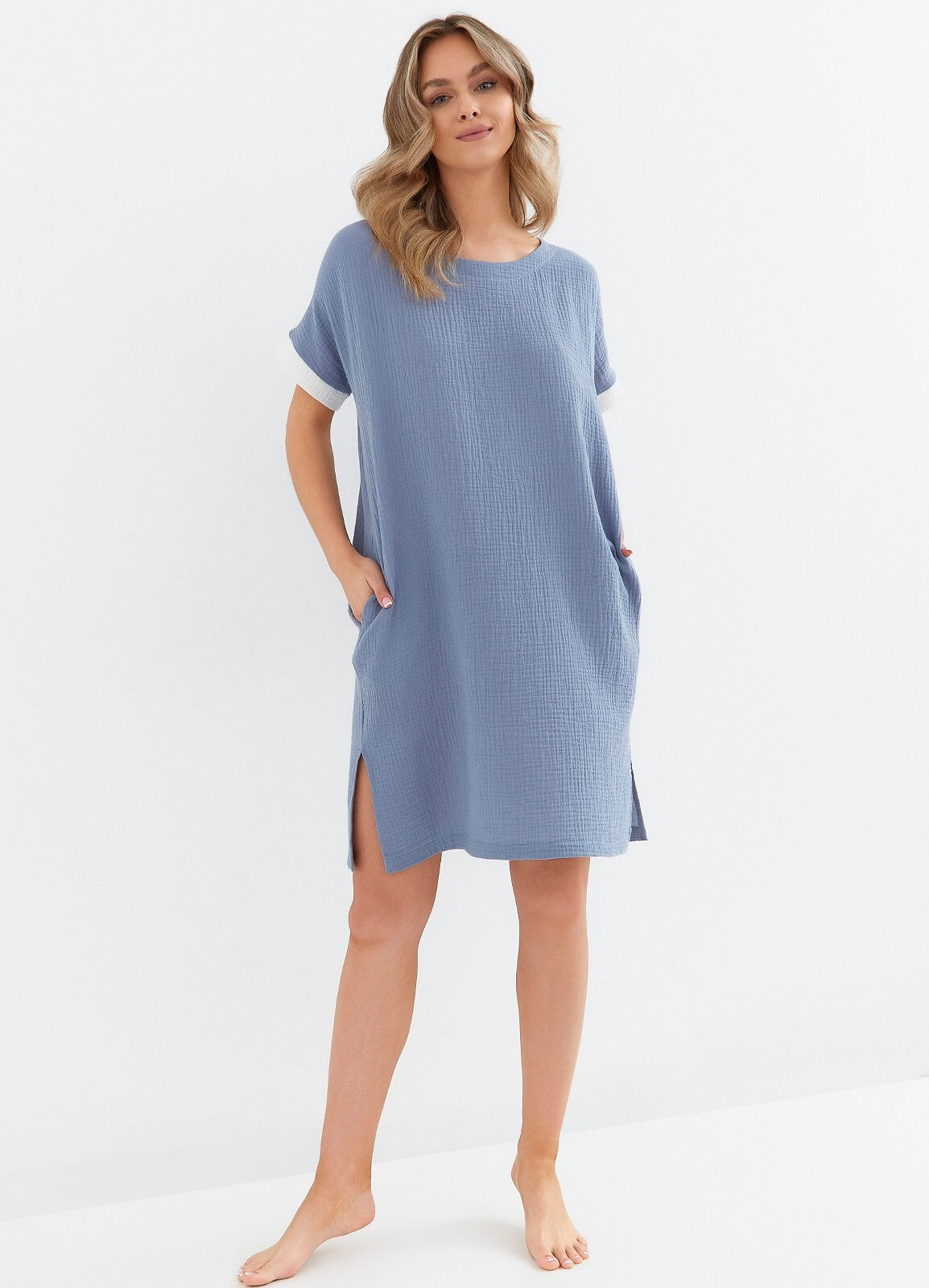 Camicia da notte in mussola di cotone - aria - 133