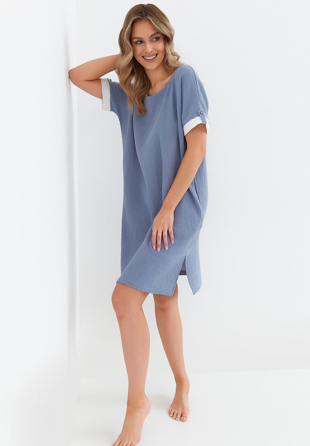 Camicia da notte in mussola di cotone - aria - 133