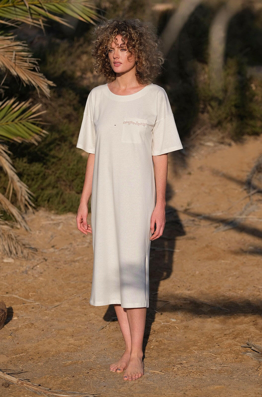 Camicia da notte in puro cotone - aurora - 234