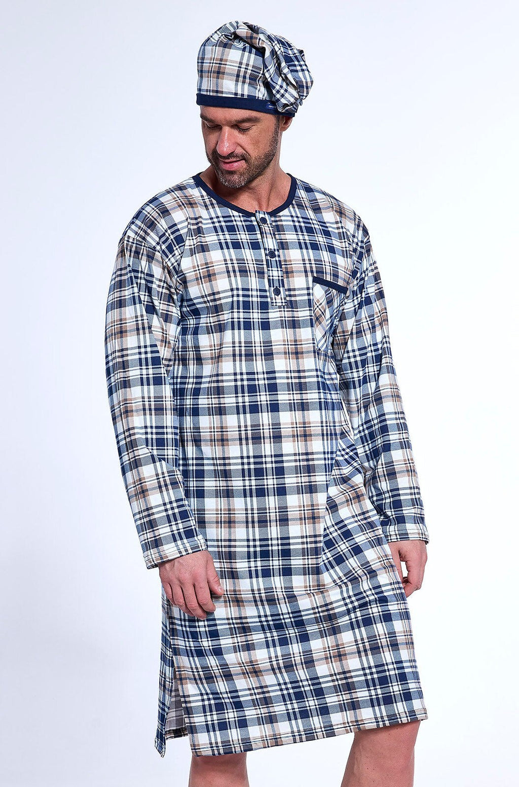 Camicia da notte da uomo in 100% cotone - 110/30