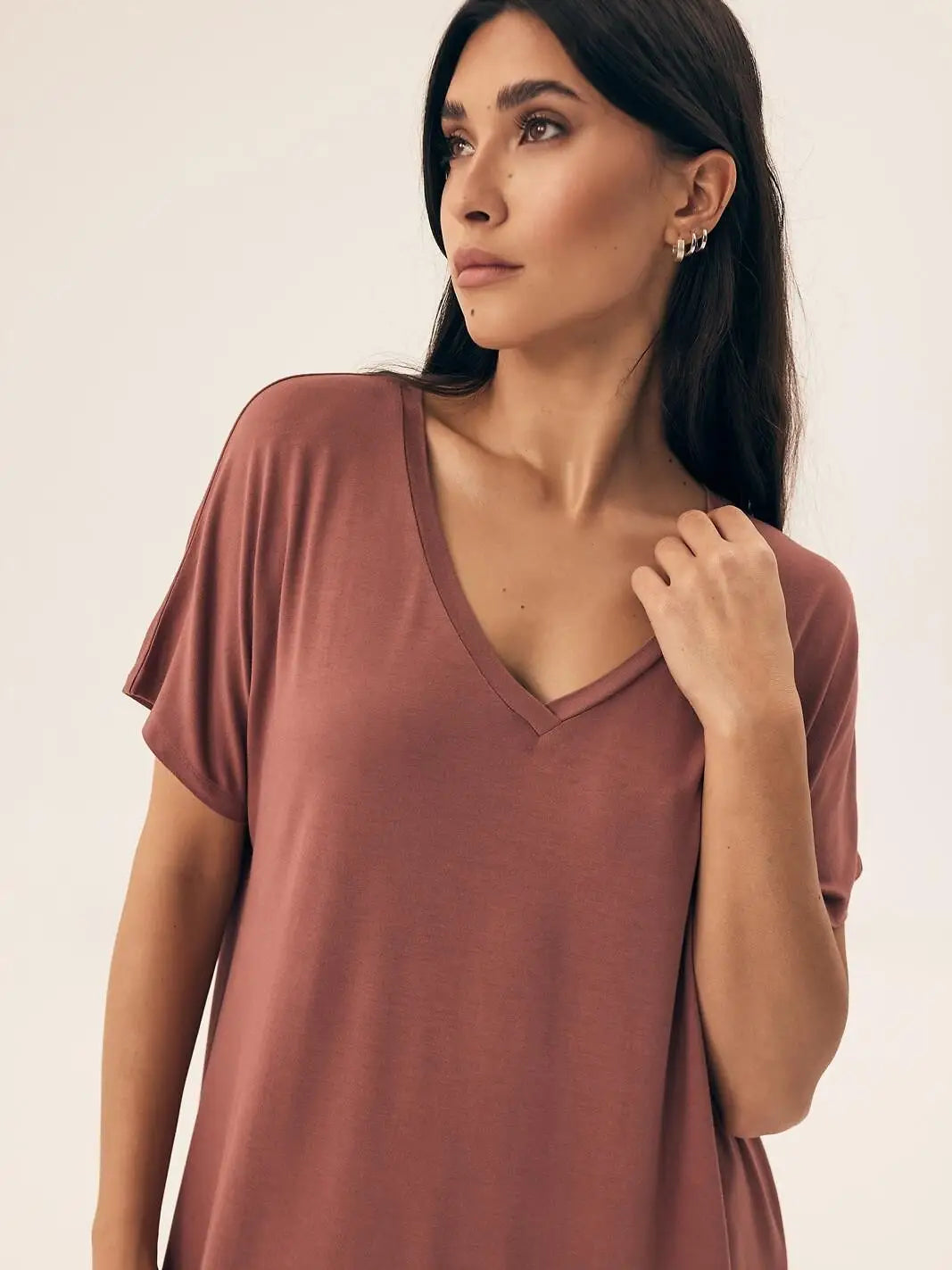 Camicia da donna dal taglio oversize in viscosa - noves