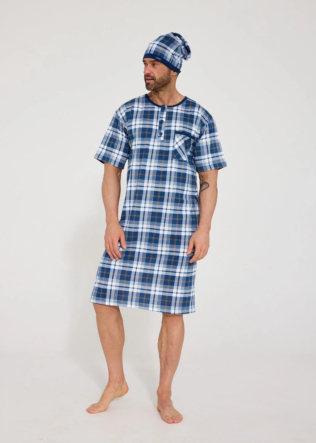 Camicia da notte classica heritage – 100% cotone a quadri