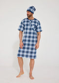 Camicia da notte classica heritage – 100% cotone a quadri