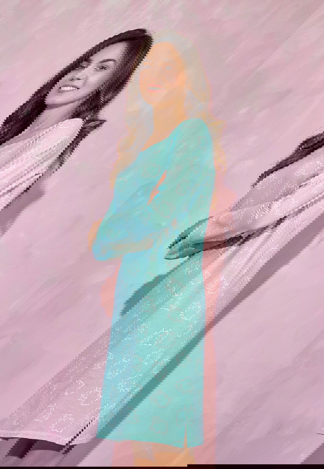 Camicia da notte donna in 100% cotone - abi