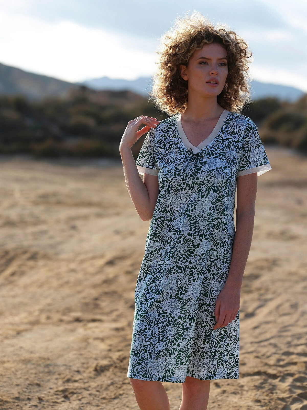 Camicia da notte donna in 100% cotone - elissa - 237